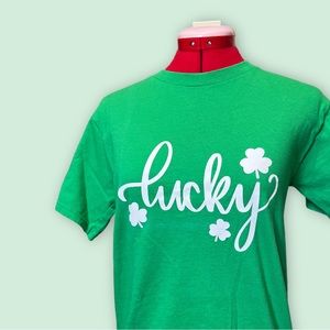 Green Lucky tee